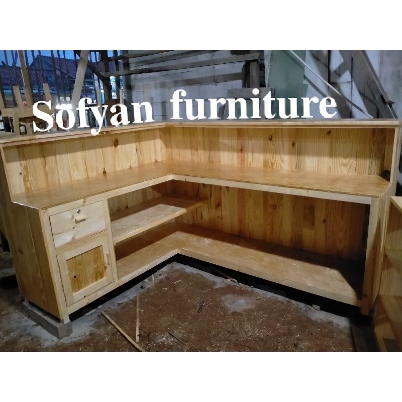 terlaris meja barista cafe / meja warkop / meja bar jati Belanda/ meja bar serbaguna harga permeter