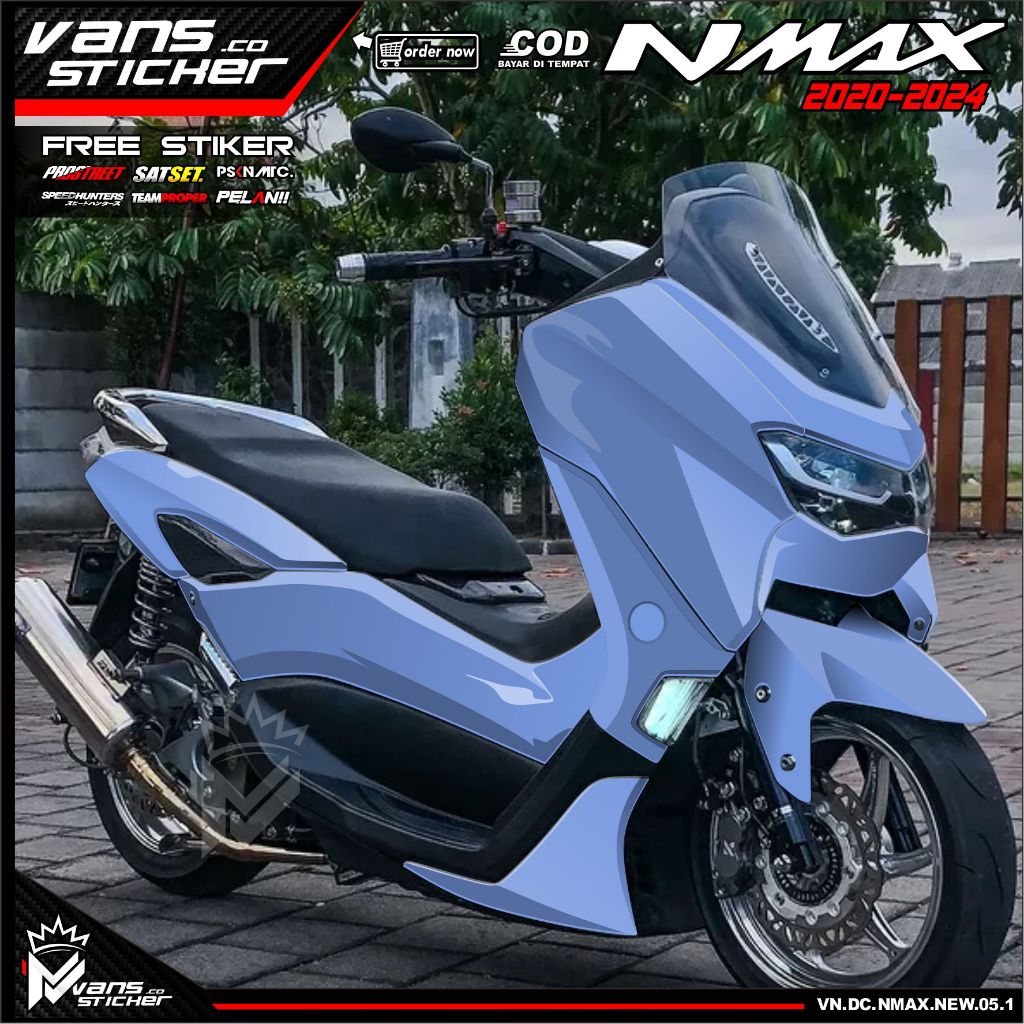 Stiker Decal YAMAHA NMAX NEW 2020 2021 2022 2023 2024 - Sticker Full Body NMAX NEW Motif POLOS