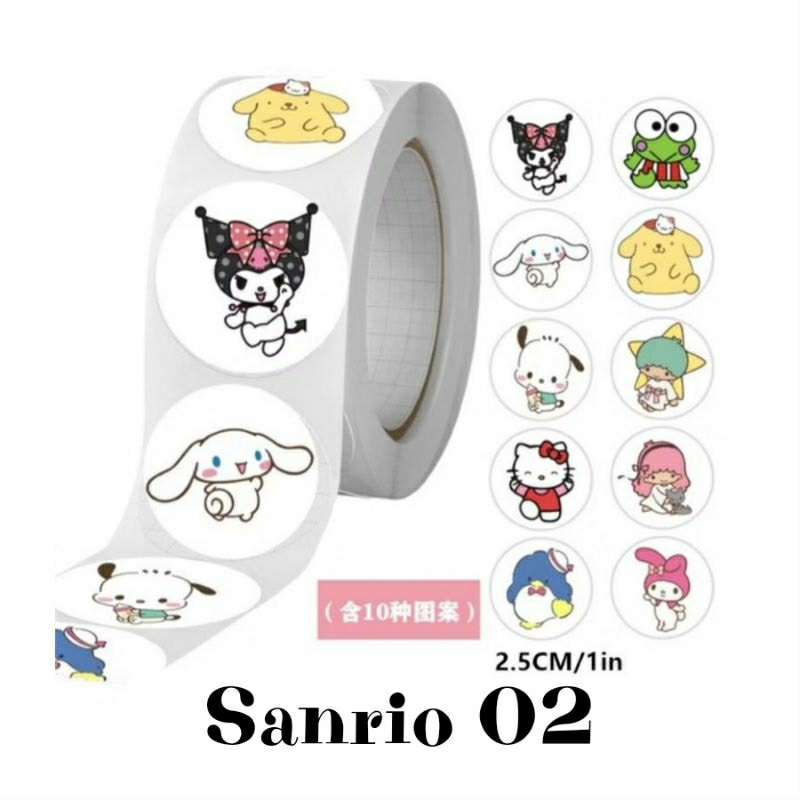 

50 Pcs Sticker Label Thank You/Ucapan Terima Kasih Motif Sanrio 02