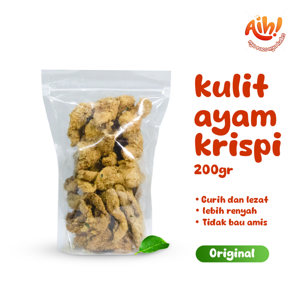 

Aih Kulit Ayam Krispi / Kulit Ayam Crispy Premium Daun Jeruk 200gr