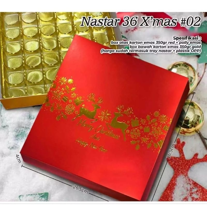 

BOX KUE DAN COOKIES NATAL / CHRISTMAS - 36 XMAS