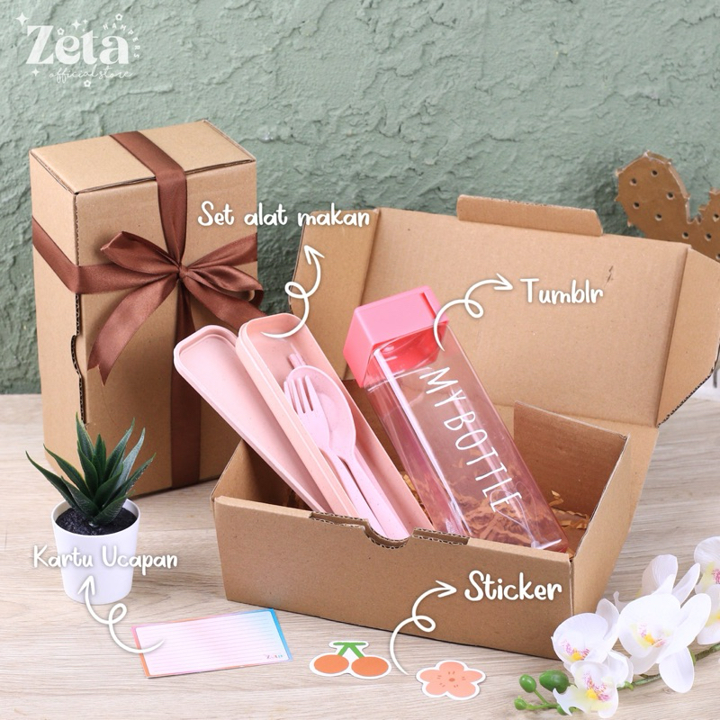 

(ZETA PAKET HAMPERS TUMBLR ALAT MAKAN) GIFT BOX KADO WISUDA KADO PACAR KADO ULANG TAHUN CANTIK