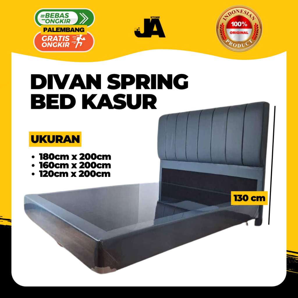 Divan Kasur Spring Bed Tempat Tidur Kayu Berkualitas / Dipan Murah / Awet