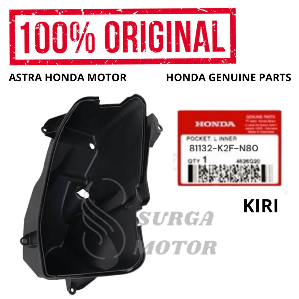 Cover Laci Dashboard Pocket Inner KIRI Tempat barang Minuman Left Scoopy K2F Kedua Original Honda AH