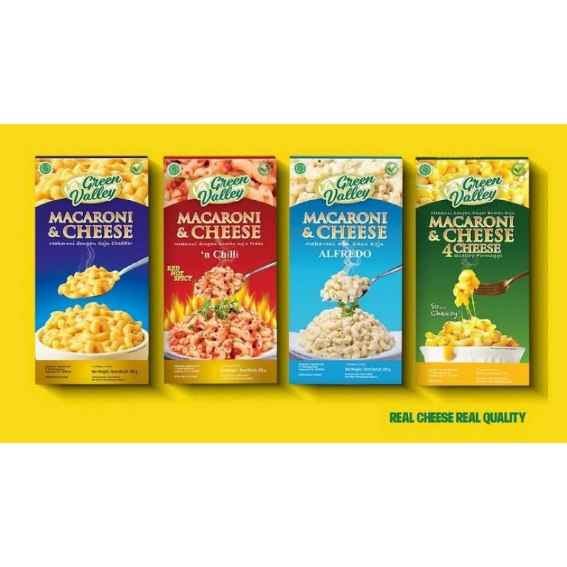 

GREEN VALLEY Macaroni & Cheese 200 gr all variants instant macaroni and cheese pasta