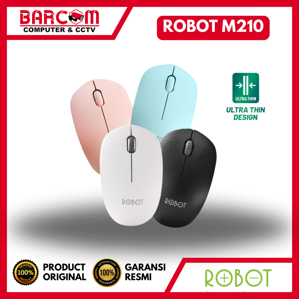 MOUSE ROBOT M210 WIRELESS OPTICAL USB MOUSE - ORIGINAL ROBOT
