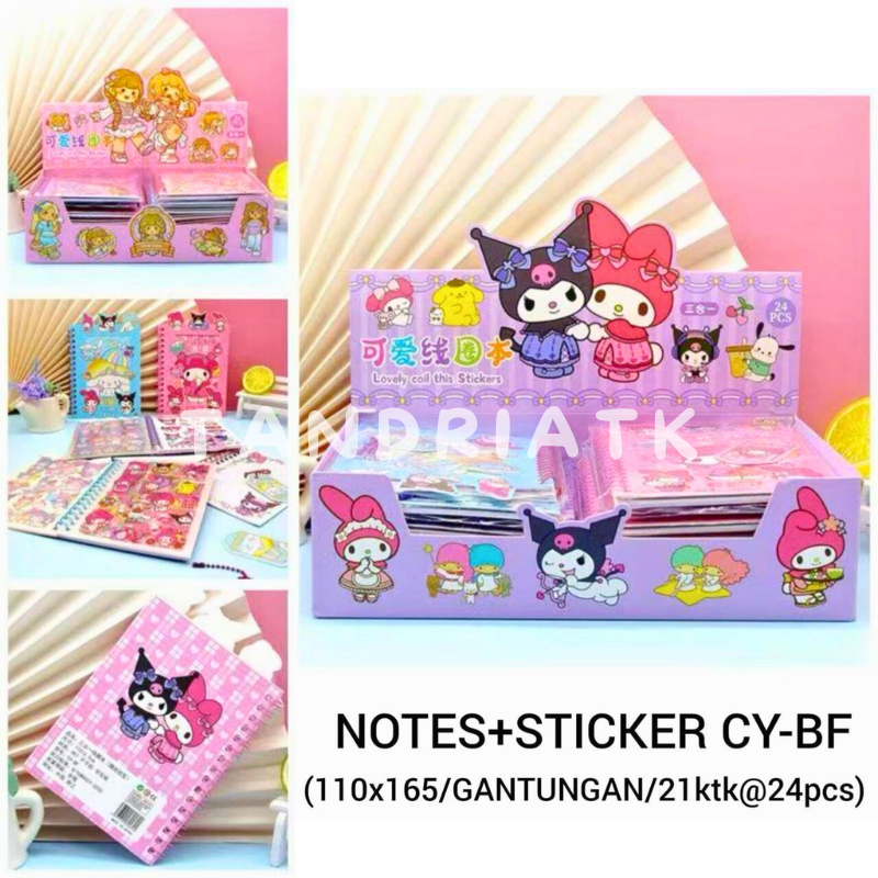 

Buku Notes Sticker SNR Buku Koleksi Stiker + Gantungan CY-BF Kuromoi Melodi Cinamon Sanrio