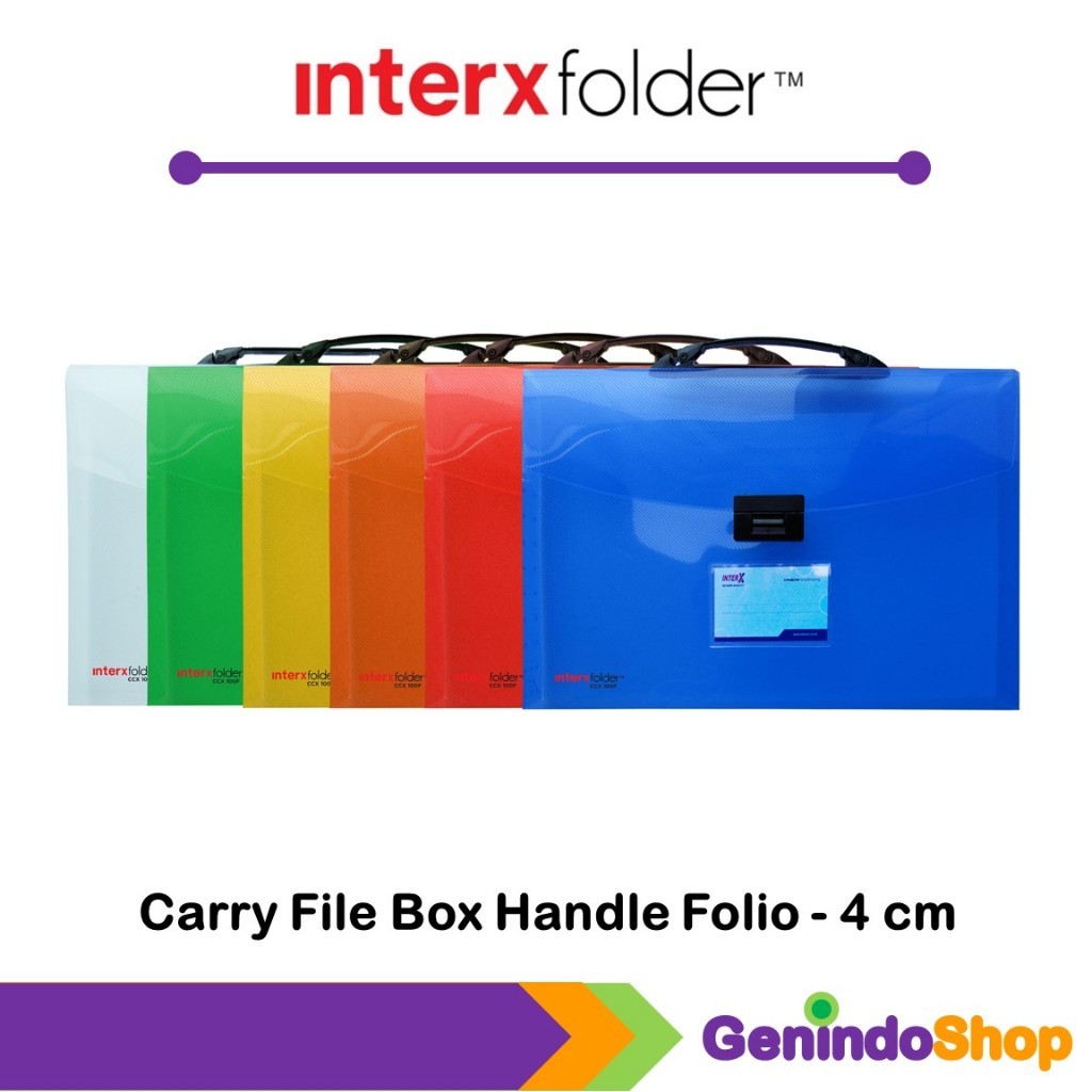 

InterX folder Carry File 4 cm Map (HANDLE) Plastik CCX 100F