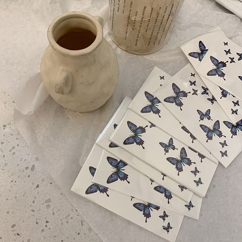 

Sticker butterfly mini sticker wajah butterfly Set 3D Tato Kupu kupu berwarna/Tatto Temporer Butterfly/tato tahan air/15 hari tato temporer anti air/Tatto Kupu Kupu Aesthetic/tato