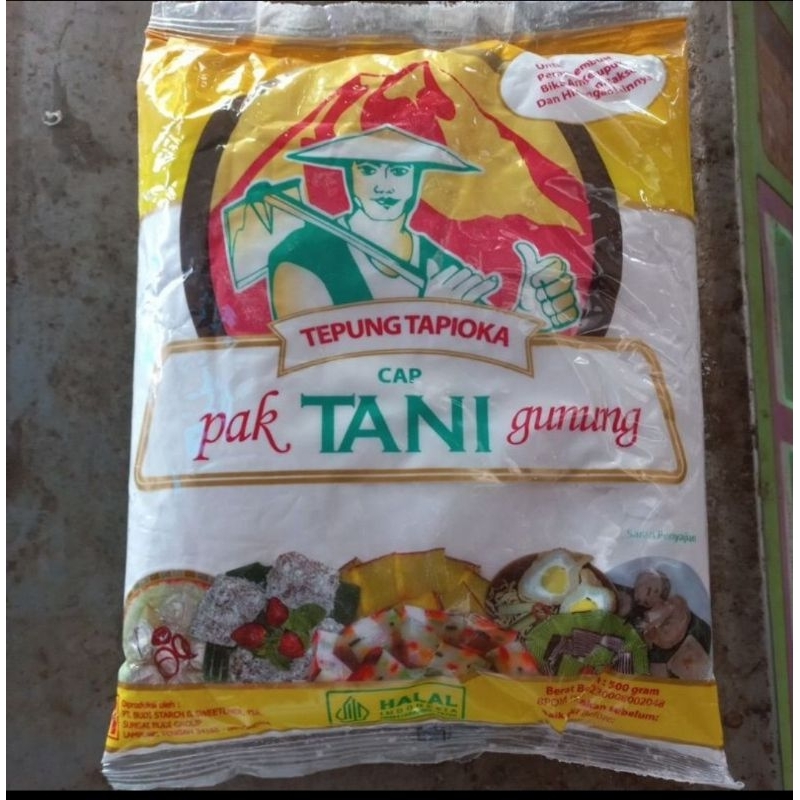 

Tepung Tapioka Tani / Sagu Tani / Tepung sagu cap Pak Tani 500gr
