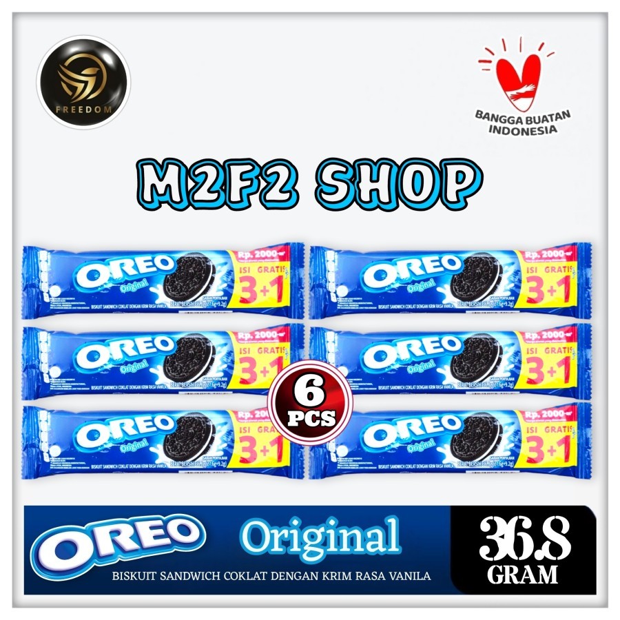 

Biskuit Oreo Sandwich Original Vanilla Creme | Krim Vanila - 36,8 gr (Kemasan 6 Pcs)