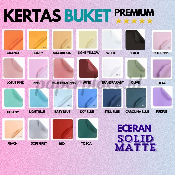 

[TERMURAH] KERTAS BUNGA SOLID COLOR CELLOPHANE PAPER FLOWER WRAP TERMURAH UNTUK BUCKET BUNGA