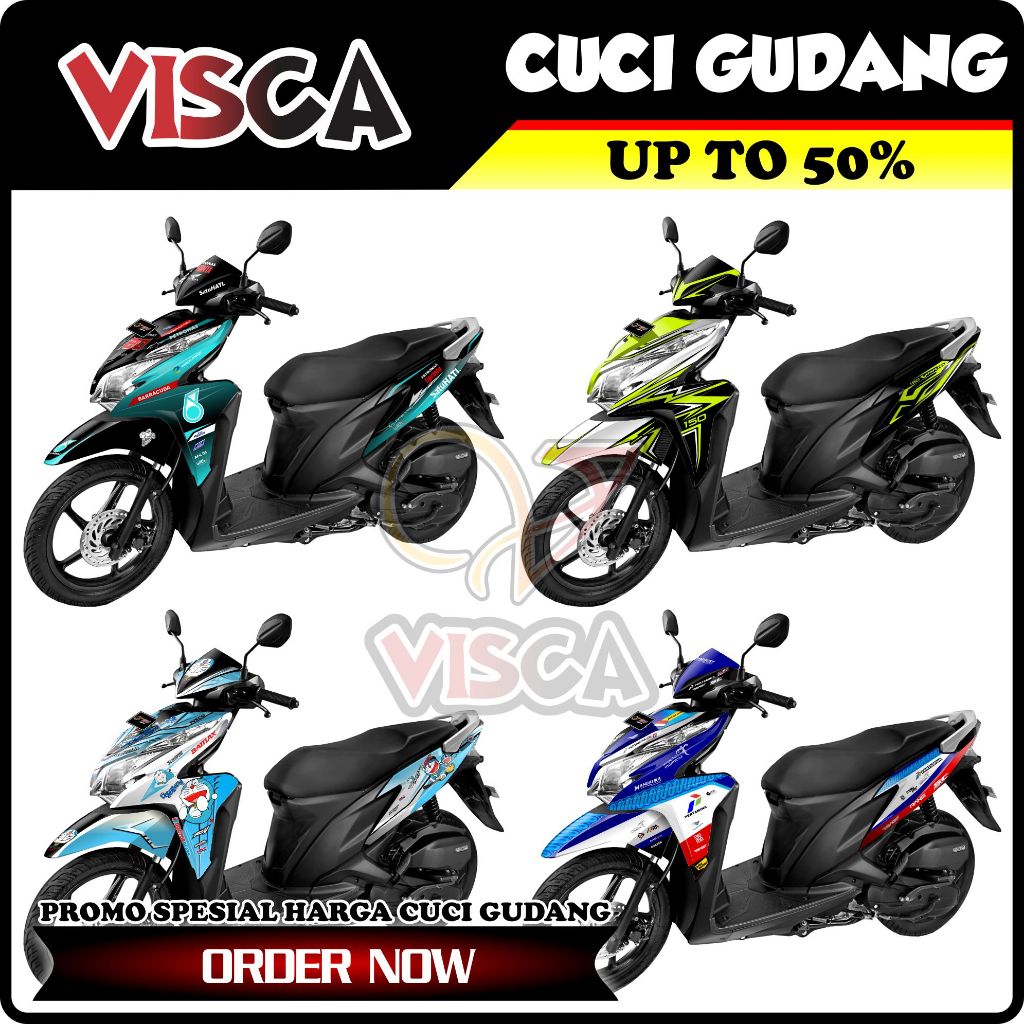 【CUCI GUDANG】Decal Vario 125 Old Full Body Variasi Harga Murah / Stiker Motor Vario 125 Old Full Bod