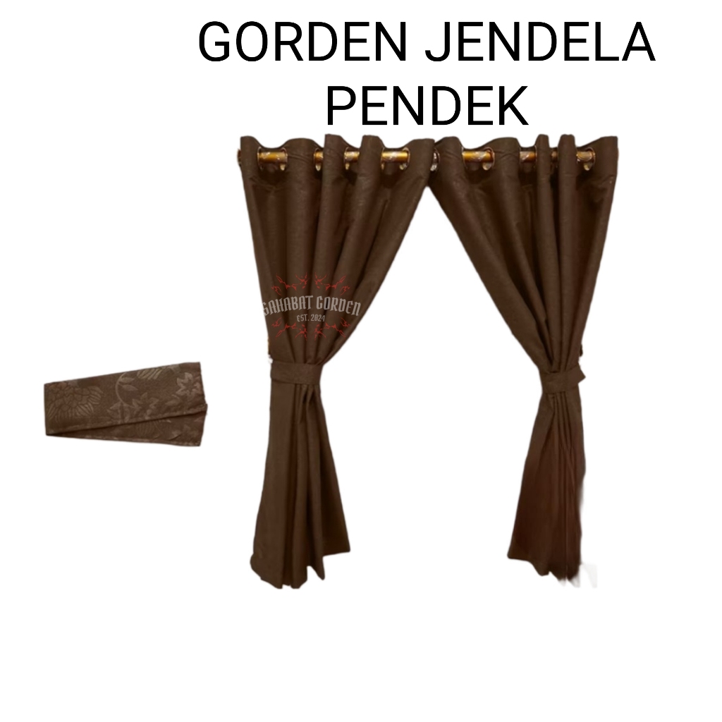 GORDEN JENDELA KAMAR GORDEN KAMAR TAMU GORDEN MINIMALIS PENDEK TINGGI 120CM RING/ HORDENG JENDELA