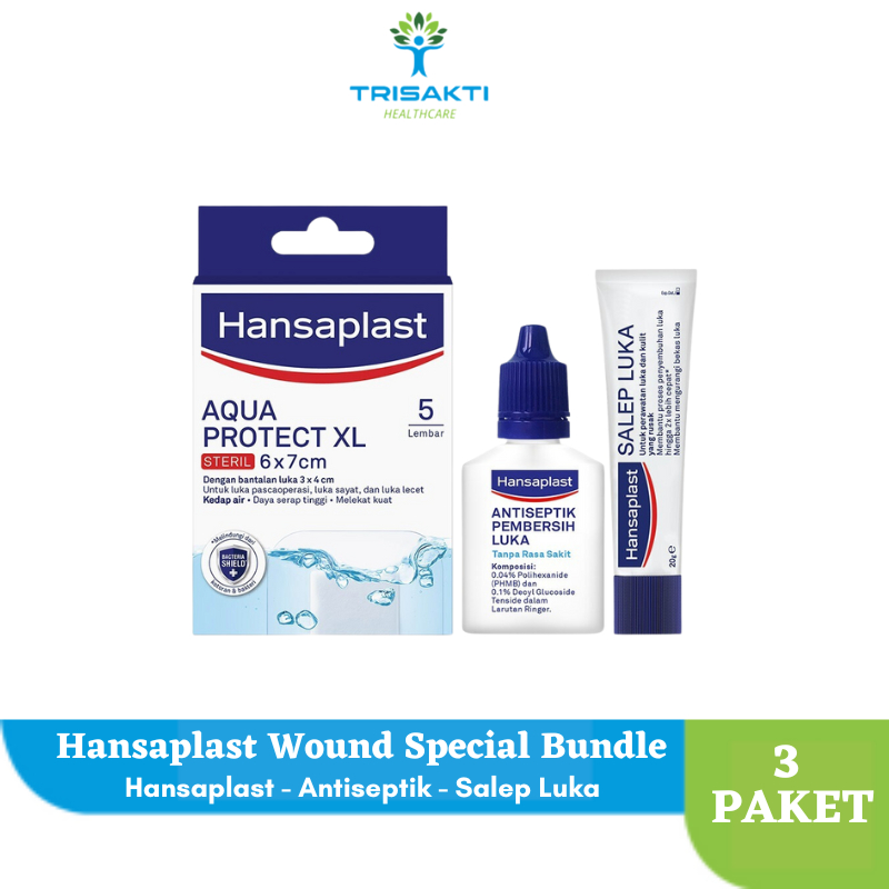Hansaplast Aqua Protect Steril XL Routine -  Antiseptik Tetes 20mL -  Salep Luka 20g