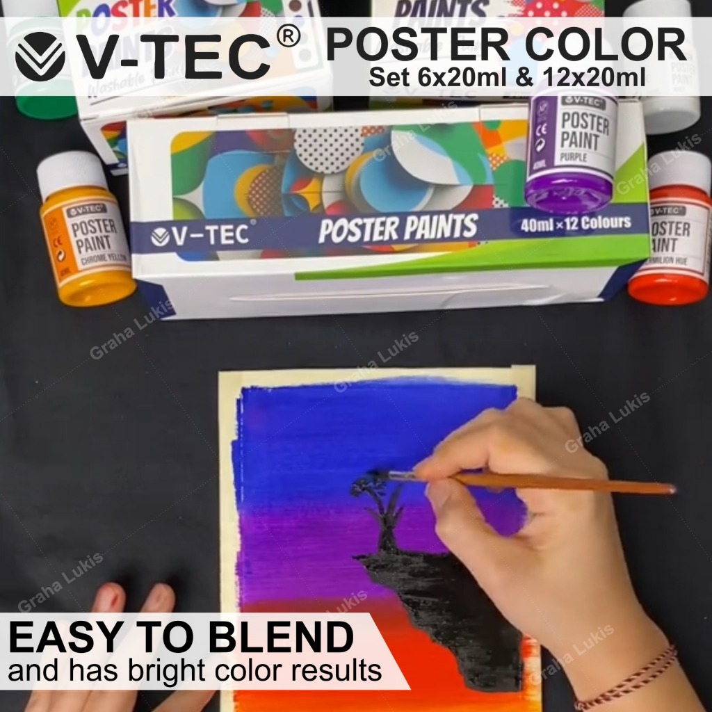 

V-TEC Poster Colour Set 6 / set 12 ( 20ml / 40ml )