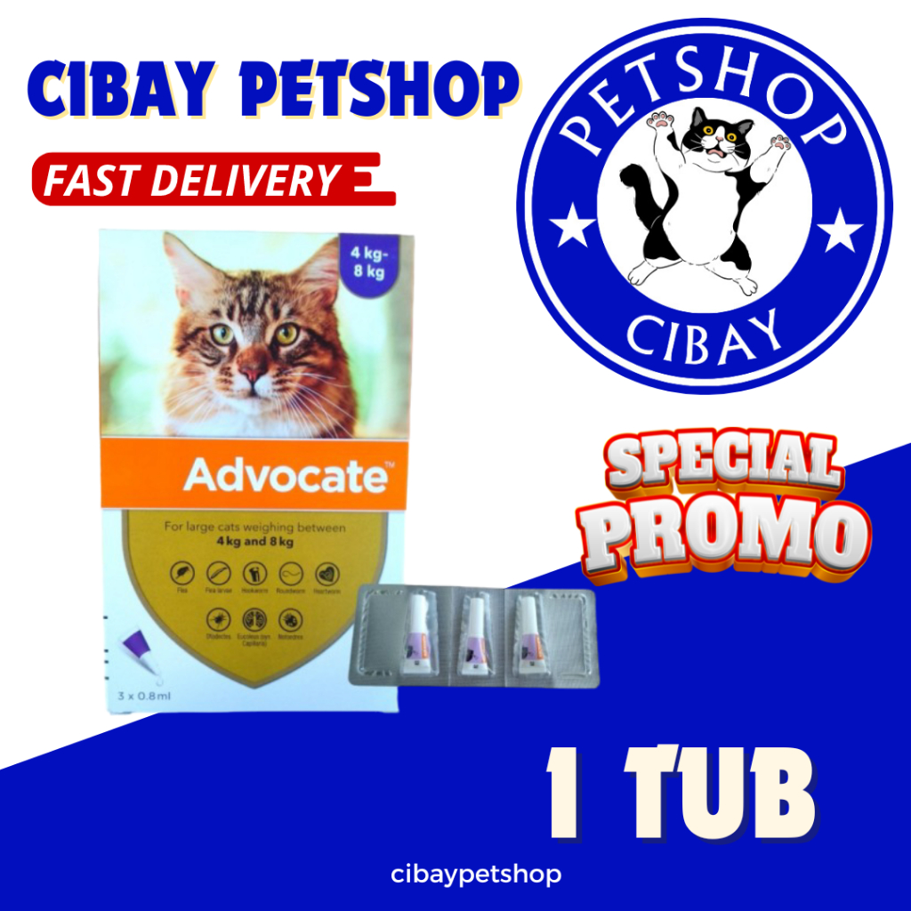 obat kutu kucing advocate 0.8ml advocate large 4 - 8kg