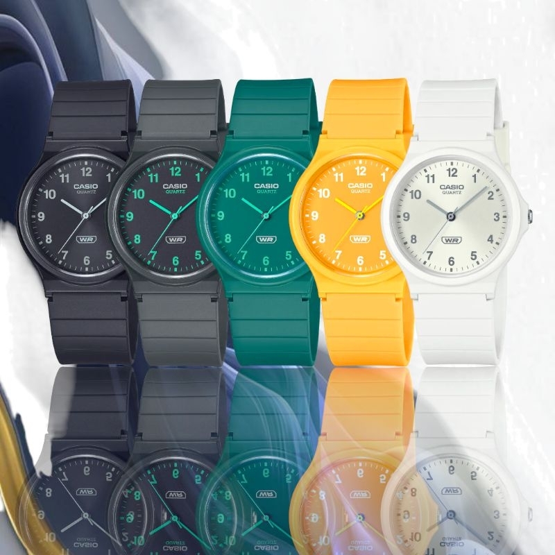 Jam tangan UNISEX (pria/wanita) CASIO MQ-24B, tali rubber, ORIGINAL, bergaransi resmi Gilang Agung P