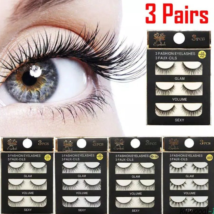 BULU MATA PALSU- 6D EYELASHES 3 FAUX 3-CILS