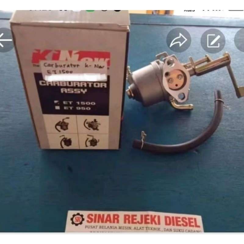Carburator Karburator Genset ET1500 1000Watt 2000Watt 2500Watt Kinew