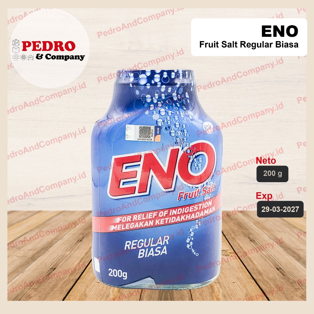 

Eno fruit salt 200 gram - baking regular biasa melegakan ketidak adaman