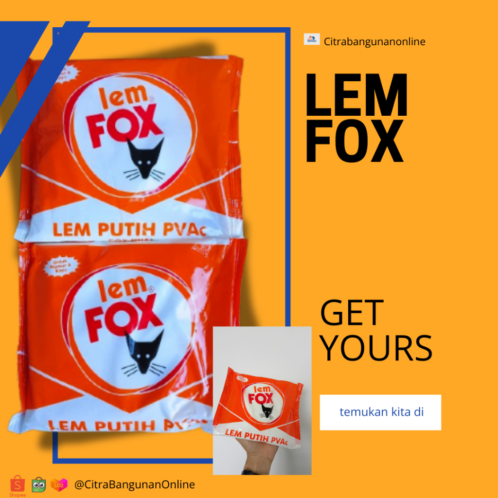 Lem Fox ( Lem Putih PVAc 400gr)