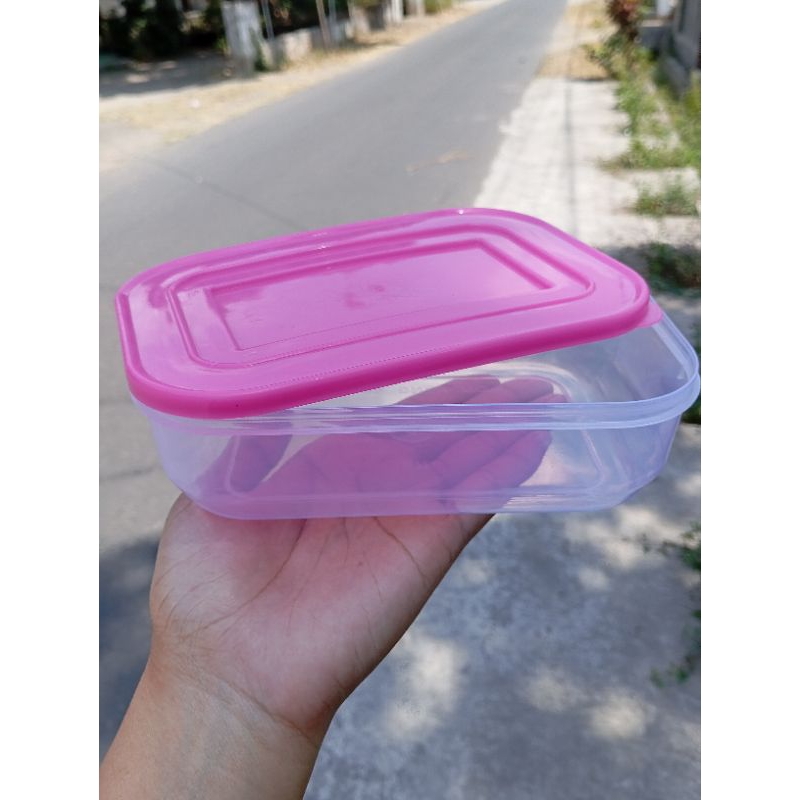 kotak makan plastik tanpa sekat / tempat bekal plastik tanpa sekat / wadah makanan plastik murah / t