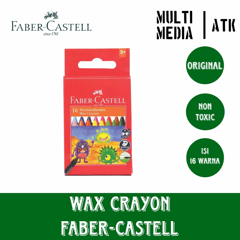 

WAX CRAYON FABER CASTELL REGULER 16 WARNA