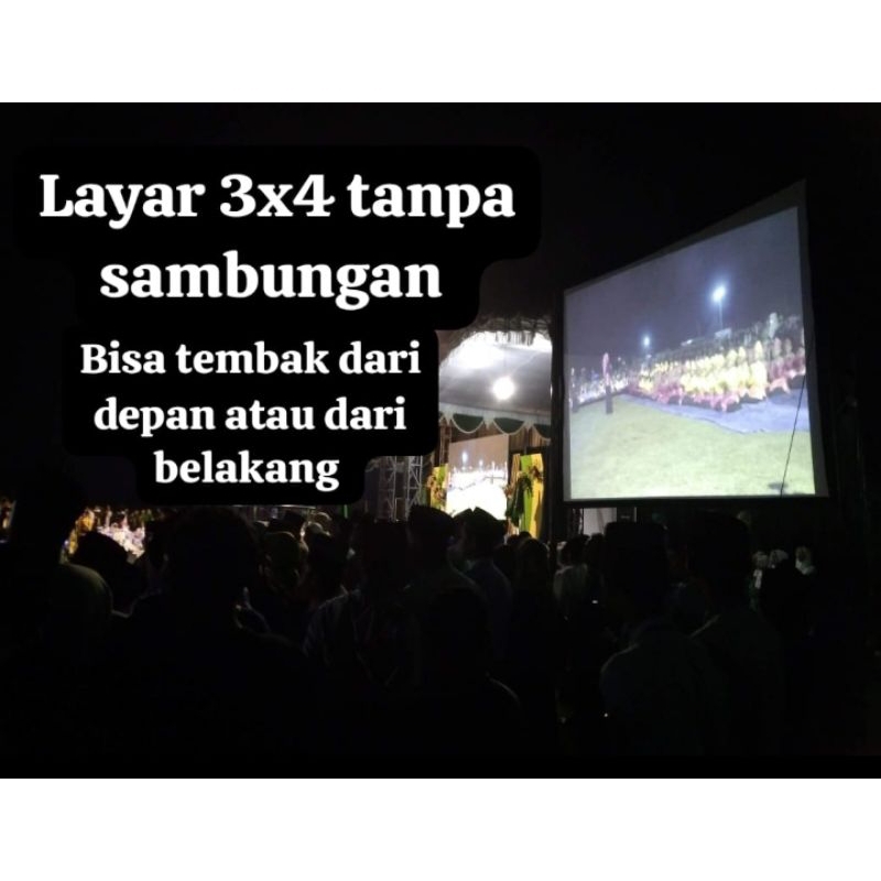 Layar proyektor 3x4 meter tanpa sambungan
