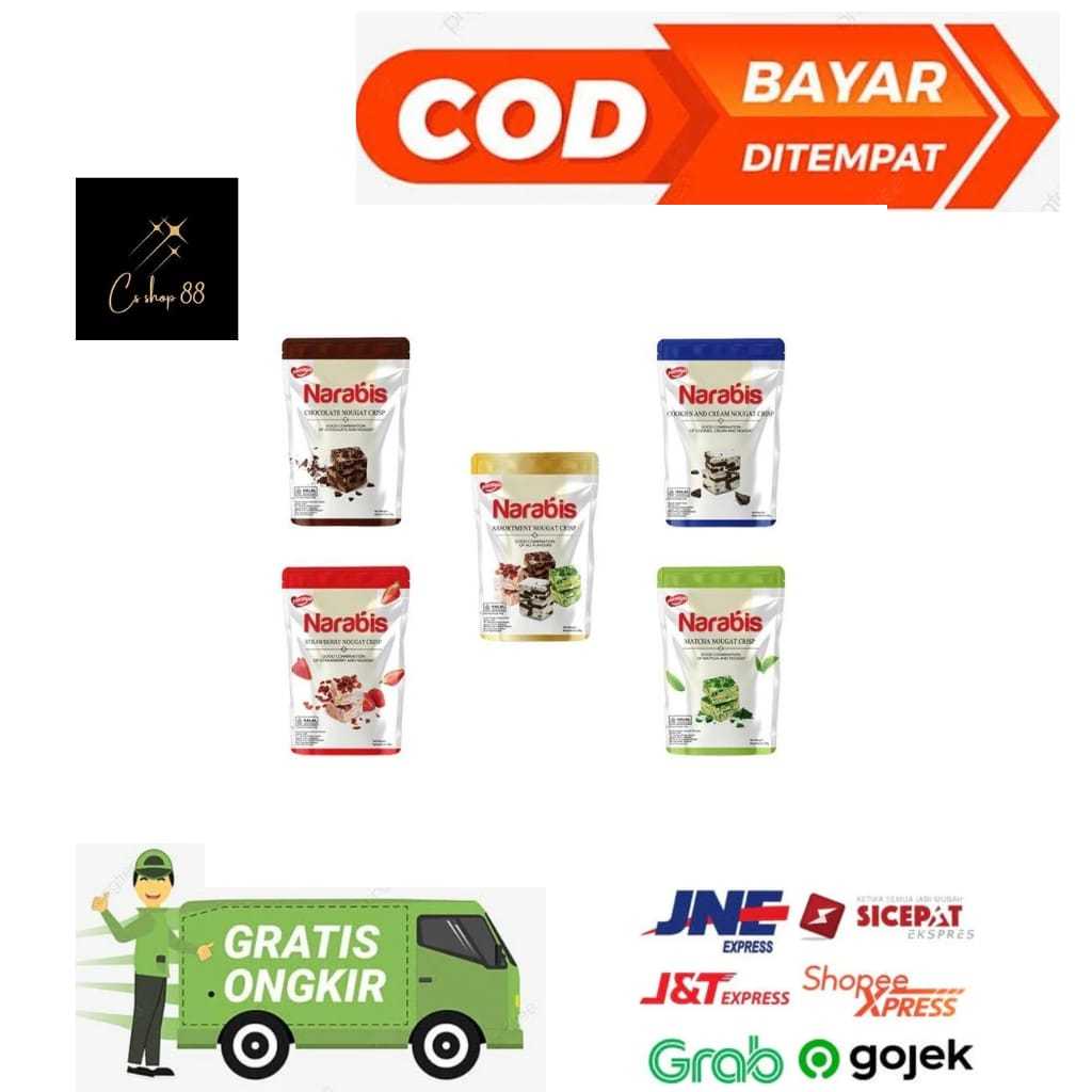 

Naraya Narabis 90g Assorment Nougat Crisp Narabis Coklat Strawbery Cookies Cream Matcha