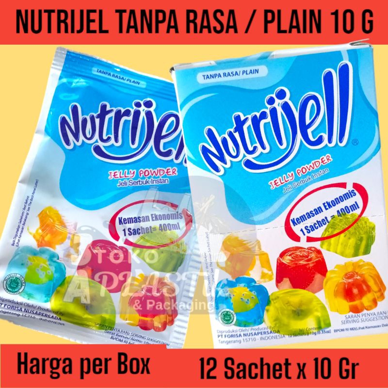 

Nutrijel Ekonomis [10 g] RASA TANPA RASA /PLAIN 1pack/kardus (12 sachet/pcs)