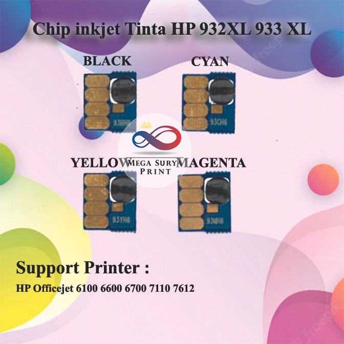Chip Tinta Inkjet HP 932 933 XL 932XL 933XL