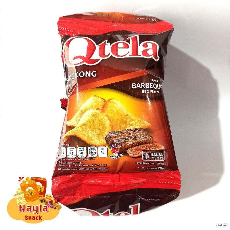 

Snack Qtela Keripik Singkong Barbeque BBQ Flavor 1 Renceng (isi 10 pcs @20 gr)