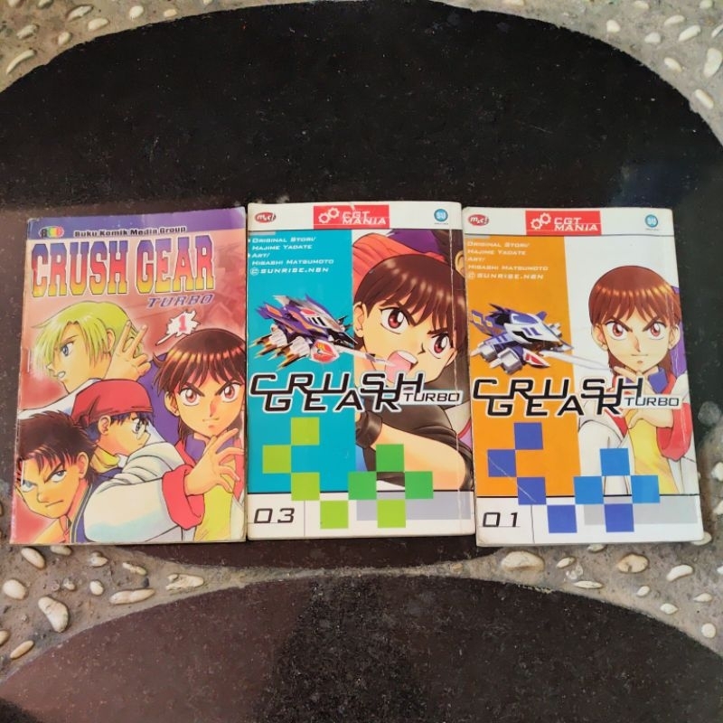 Buku / Komik Crush Gear Turbo, Vol 1,3, M&C, CGT Mania, Hajime Yadate, Hisahi Matsumoto