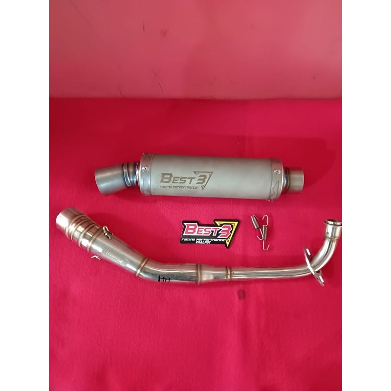 Knalpot Best3 Aerox Nmax Old New  Silincer Sanblas Titanium  Original Best3