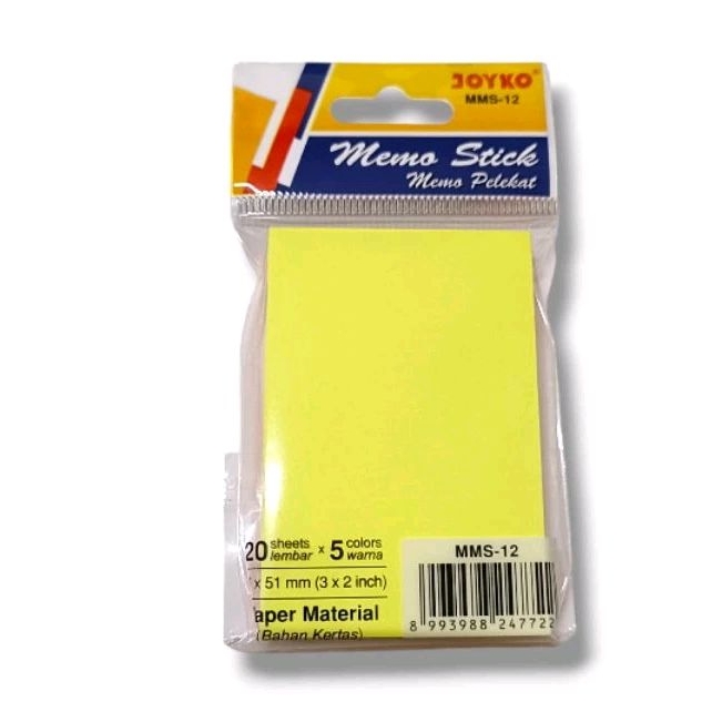 

sticky notes joyko MMS-12 / kertas tempel / memo stick ( 1 pcs)