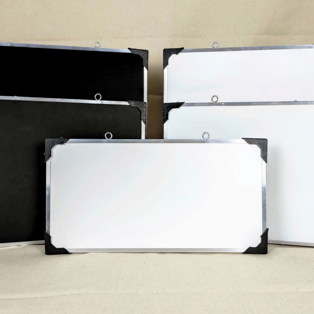 

PUTRA JAYA Whiteboard & Blackboard 20x40 30x50 40x60 50x70 60x80 / Papan Tulis 2 Sisi (Hitam & Putih)