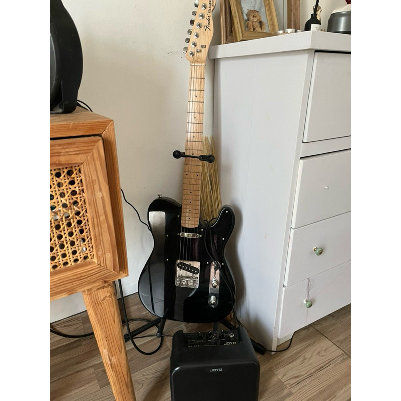 Set Gitar Elektrik Guitar Electric Fender Telecaster Custom Black/Hitam Glossy