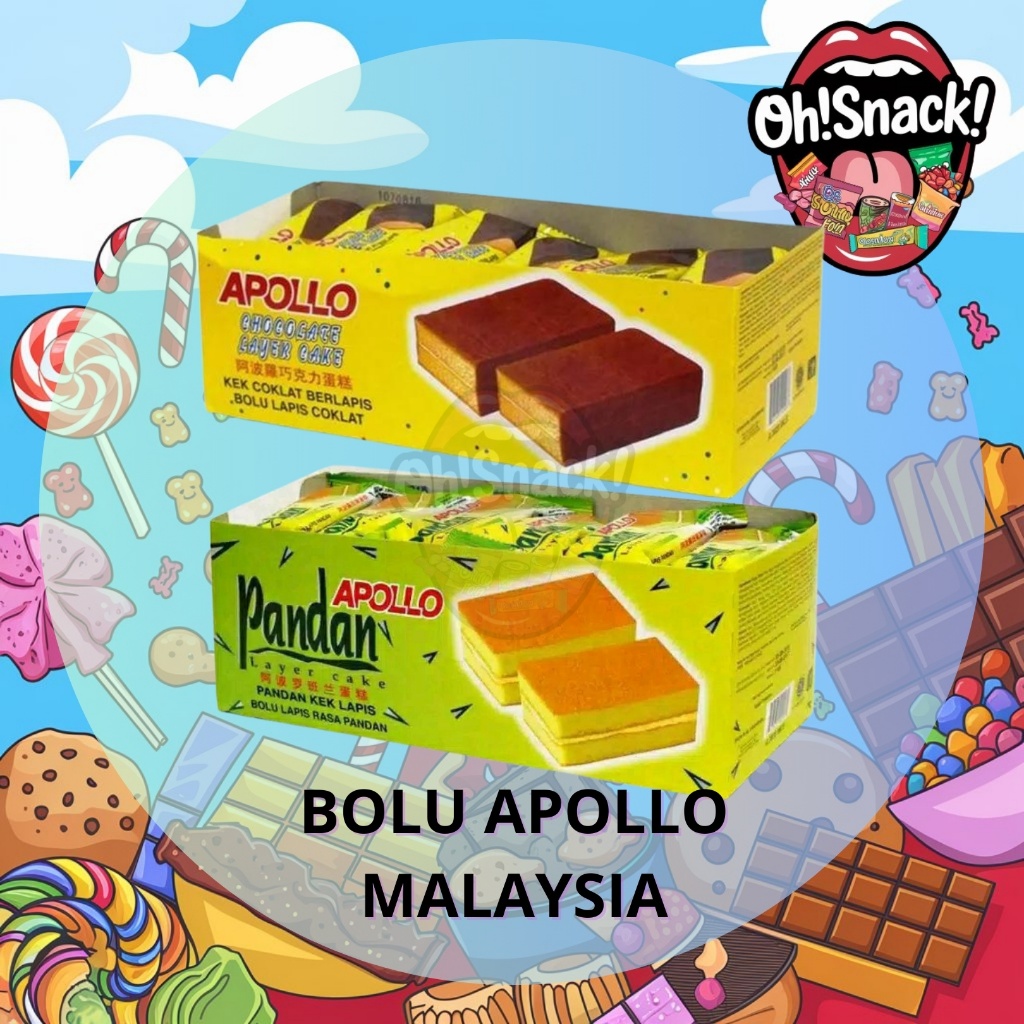 

Bolu Apollo Layer Malaysia Rasa Pandan / Coklat