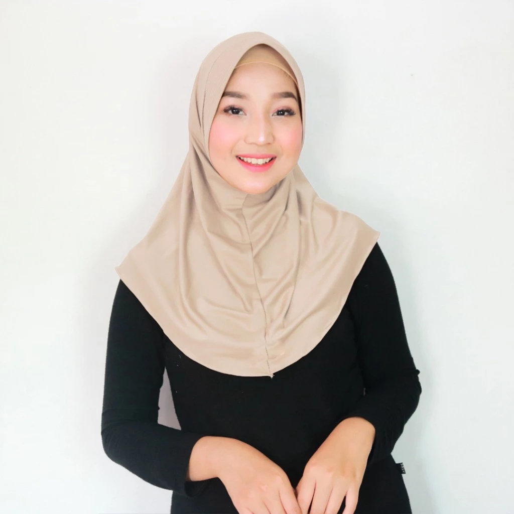 Hijab Bergo Sport Pet Kecil || Kerudung Bergo Size M || Jilbab Instan Jersey Premium Kekinian