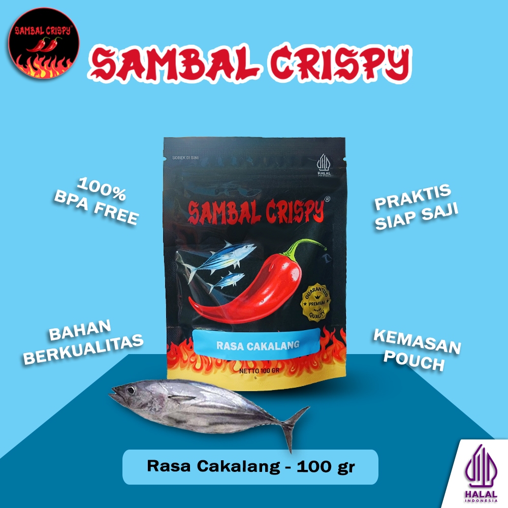 

Sambel Cakalang Cabai Merah SAMBAL CRISPY Kemasan Alumunium Standing Pouch 100 Gram - Home Made Rumahan Pedas Gurih