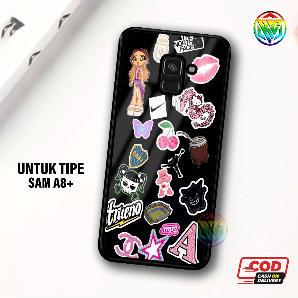 Real Case Samsung A8+ Terbaru Case kilau - New Case Glossy casing Hp Samsung A8+ [Motif CUTE] - Hard