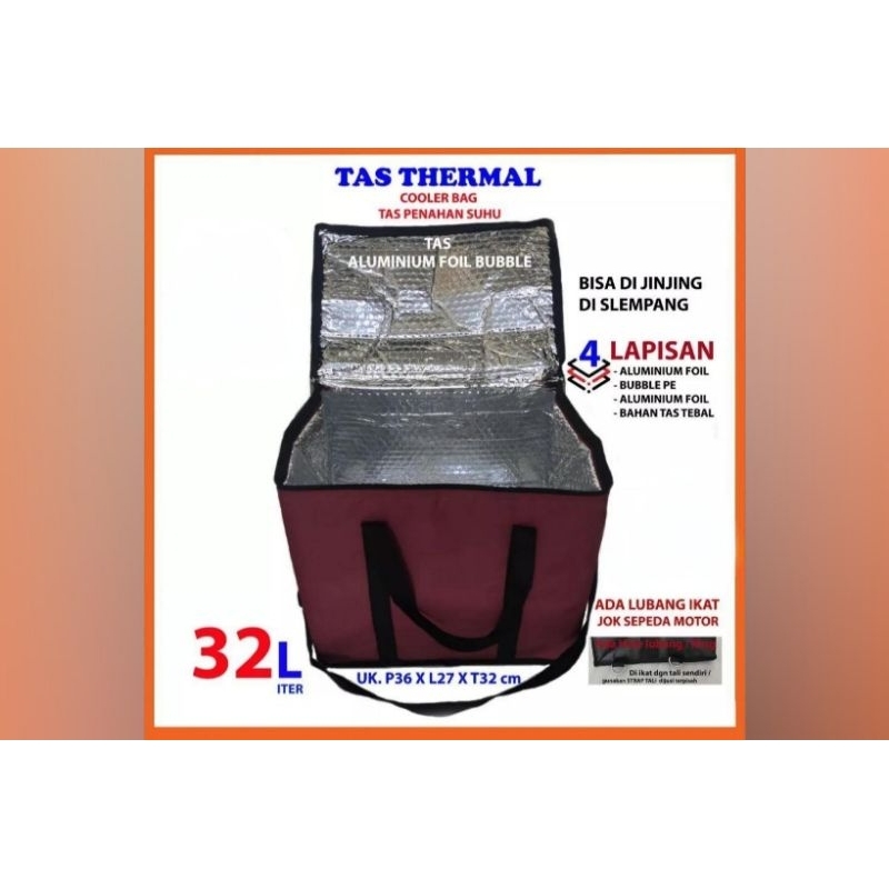 tas pendingin makanan cooler bag 32 lt / tas kurir ojol/ tas delivery/tas pendingin makanan