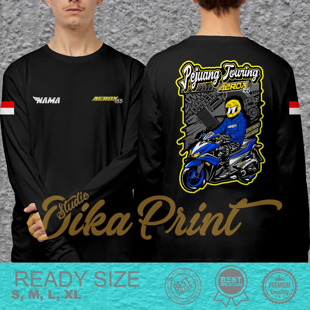 Kaos Pejuang Touring Komunitas Aerox 155