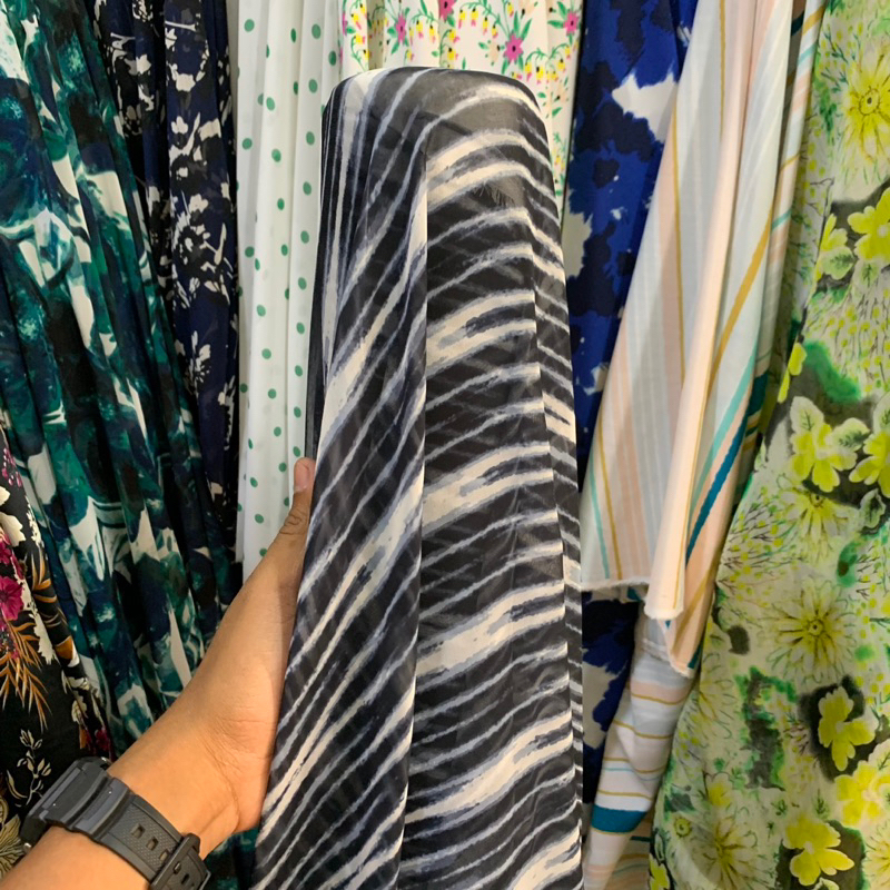 kain - kain ceruty motif - kain ceruty premium - kain motif ceruty zebra