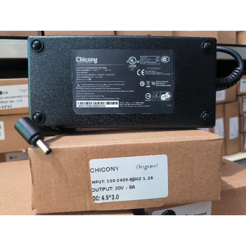 Adaptor Charger Chicony 20V 9A  4.5×3.0mm 180W Ori