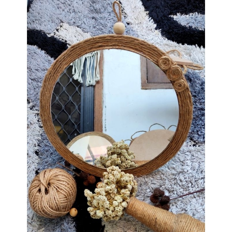 Hiasan Dinding kaca/Cermin/Hiasan Rumah cantik, unik murah warna COKLAT