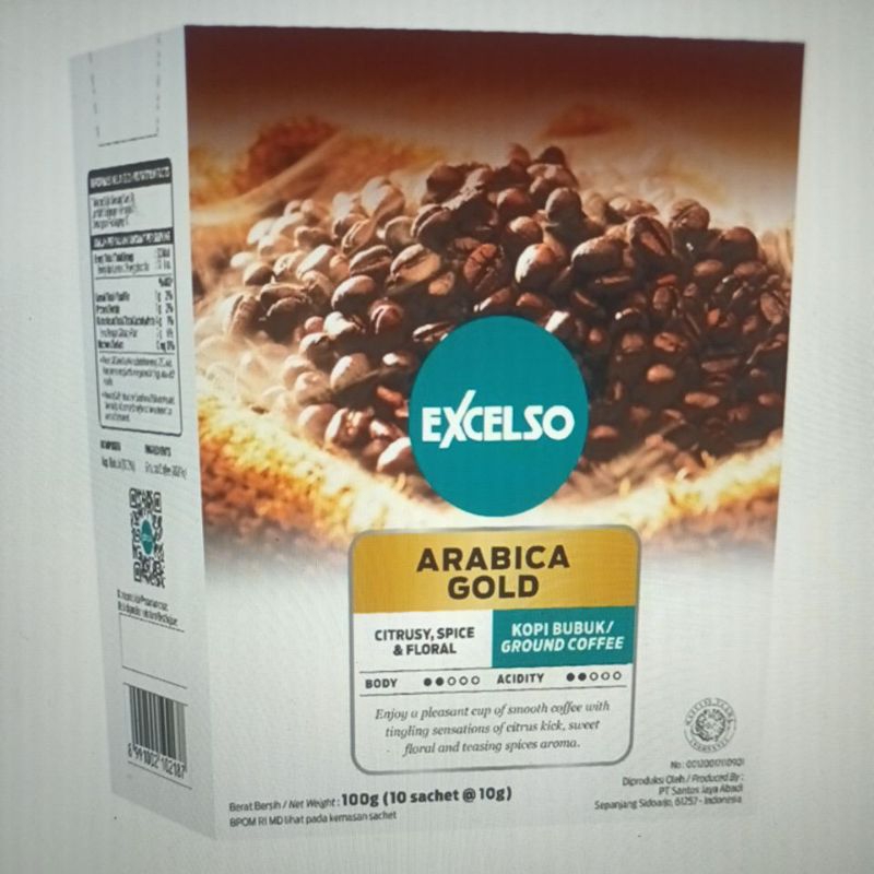 

Excelso Single Serving Arabica gold 10×10sct