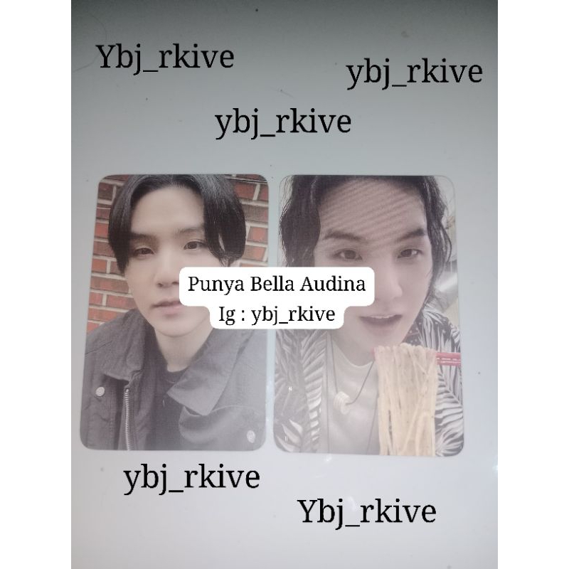 PHOTOCARD OFFICIAL YOONGI/AGUST D VINYL LP DDAY