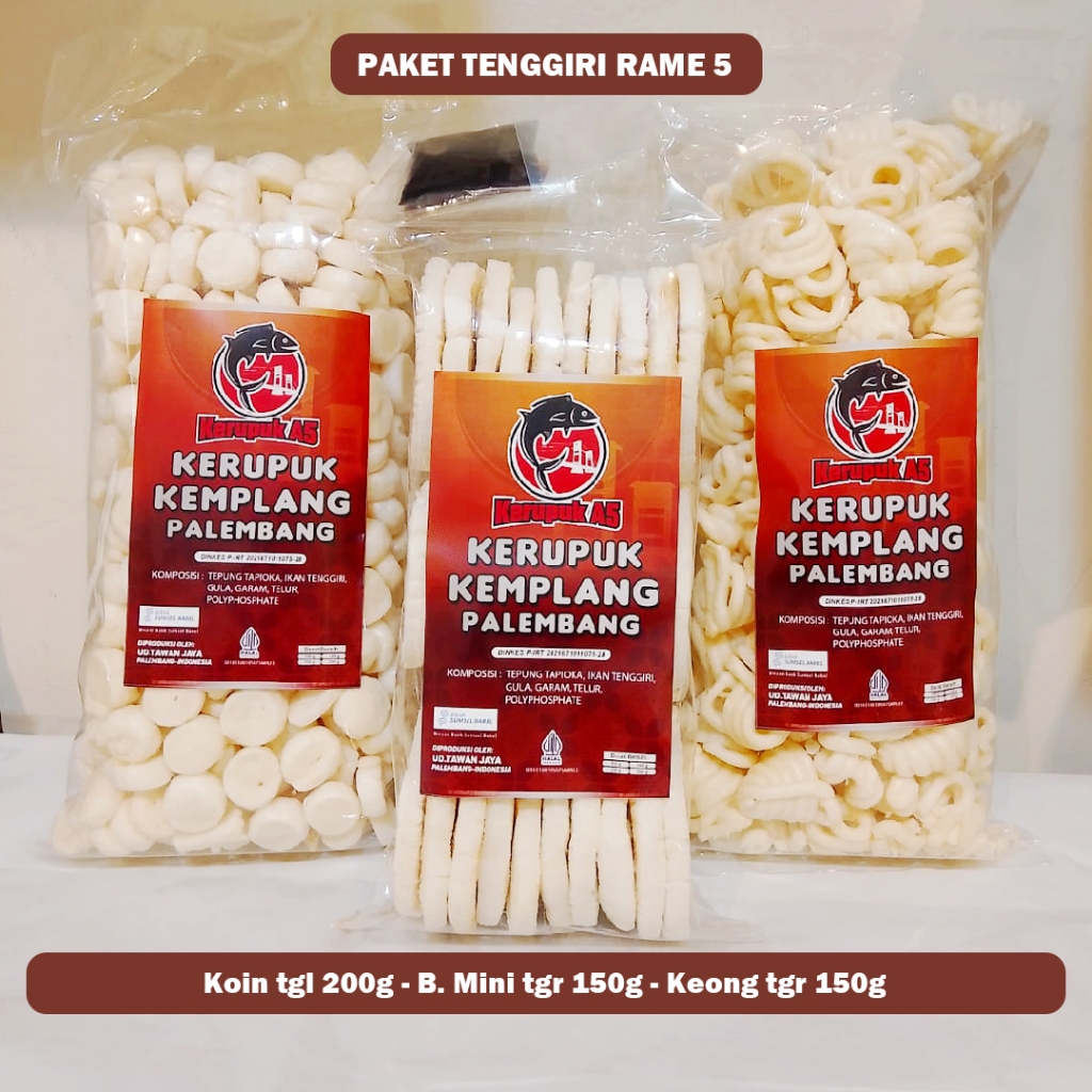 

PAKET TENGGIRI RAME 5 (Koin tgl 200g - B. Mini tgr 150g - Keong tgr 150g)